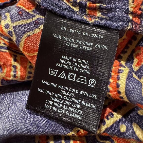Vanessa Virginia Top 3/4 Sleeve Elephants Boho Novelty Retro Southwestern Size 2 - Picture 5 of 6